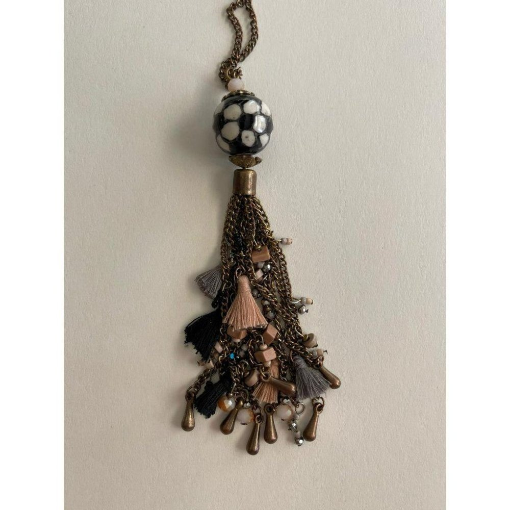 Sfepa Floral Painted Pendant Necklace - Picture 4 of 7